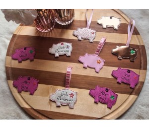 Stickserie ITH - Anhänger Glücksschwein Schwein